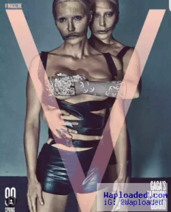 Lady Gaga Grabs Model’s B**bs On The Cover Of V Magazine